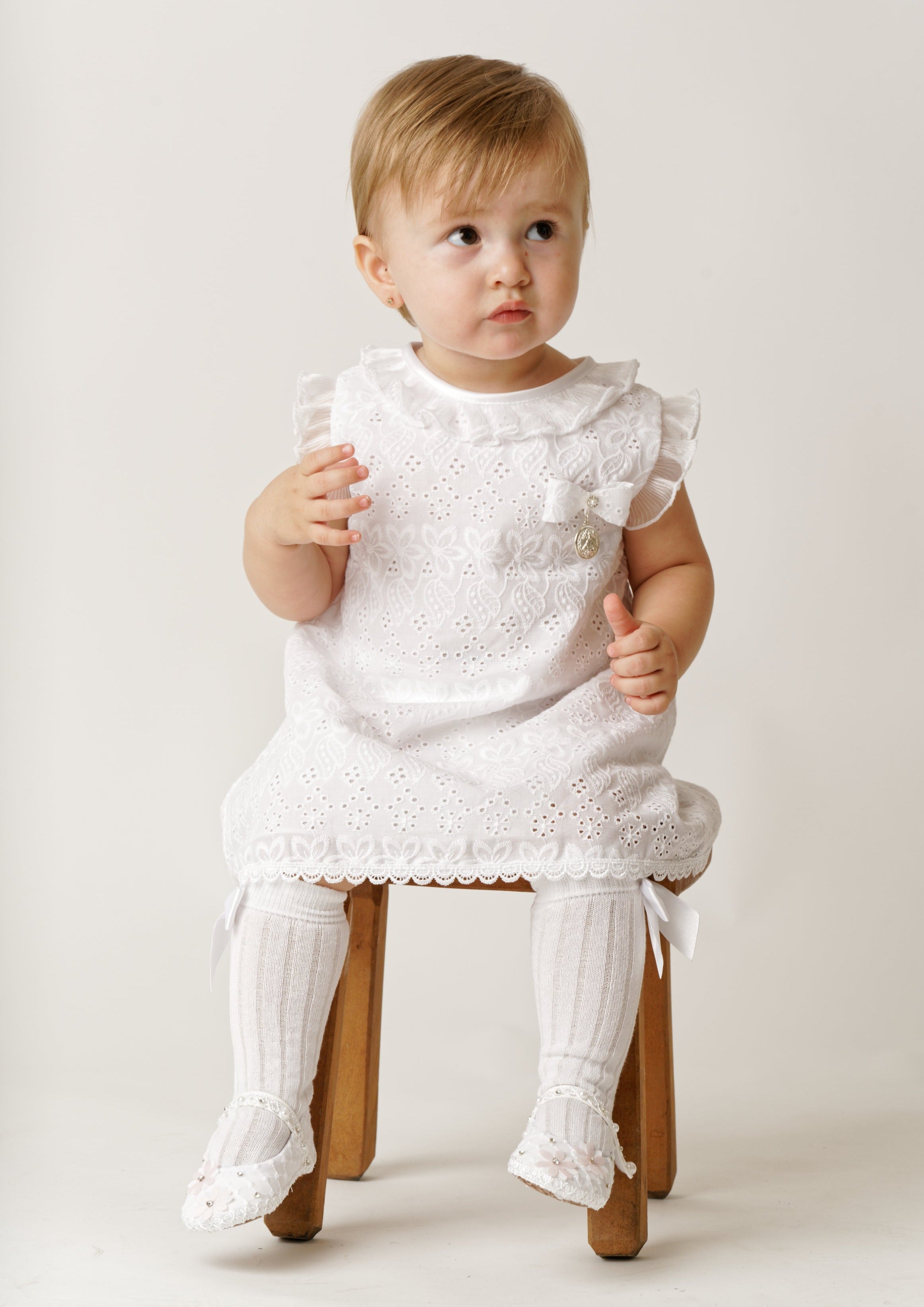 Vestidito Para bautismo Burbvus Vintage, modelo G038