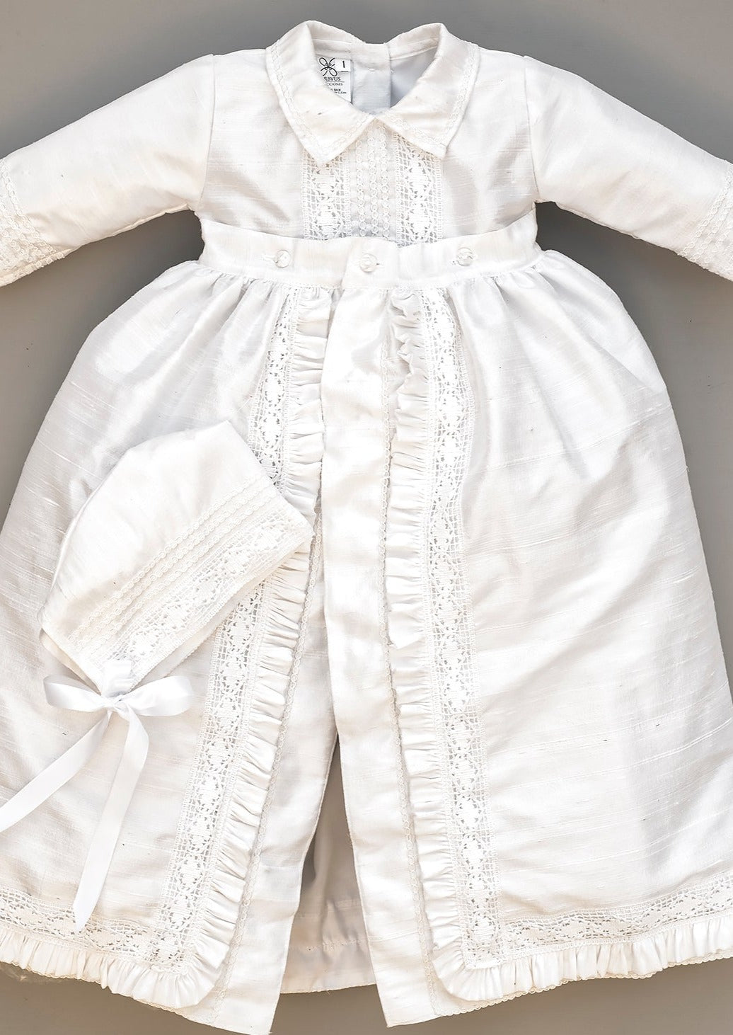 Traje para bautizo tipo español B004 color blanco