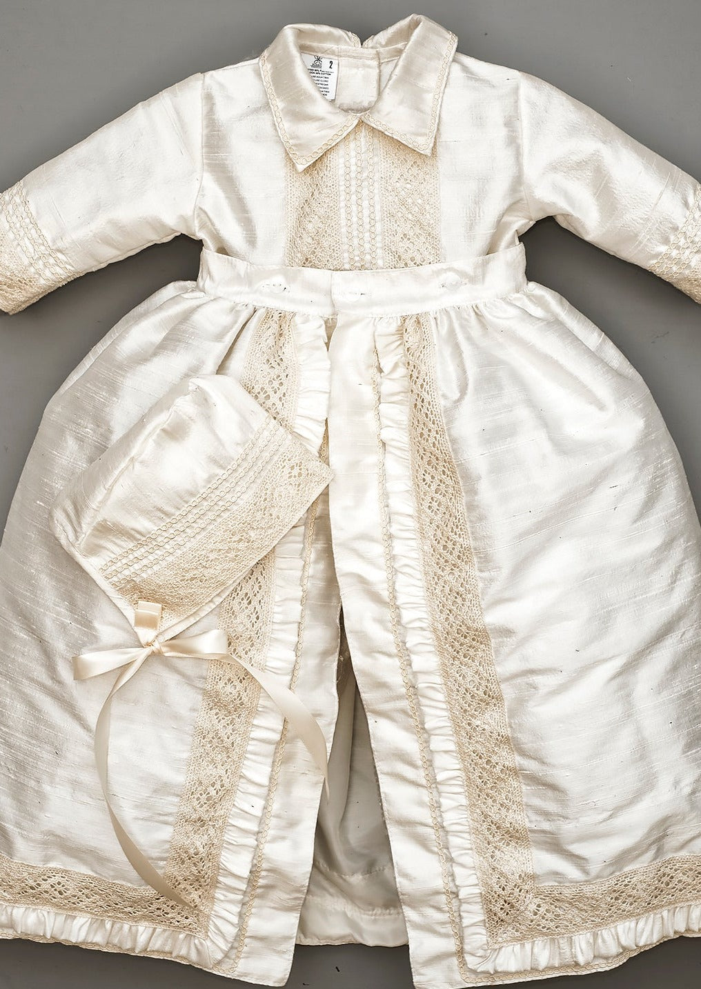 Traje para bautizo tipo español B004 color hueso