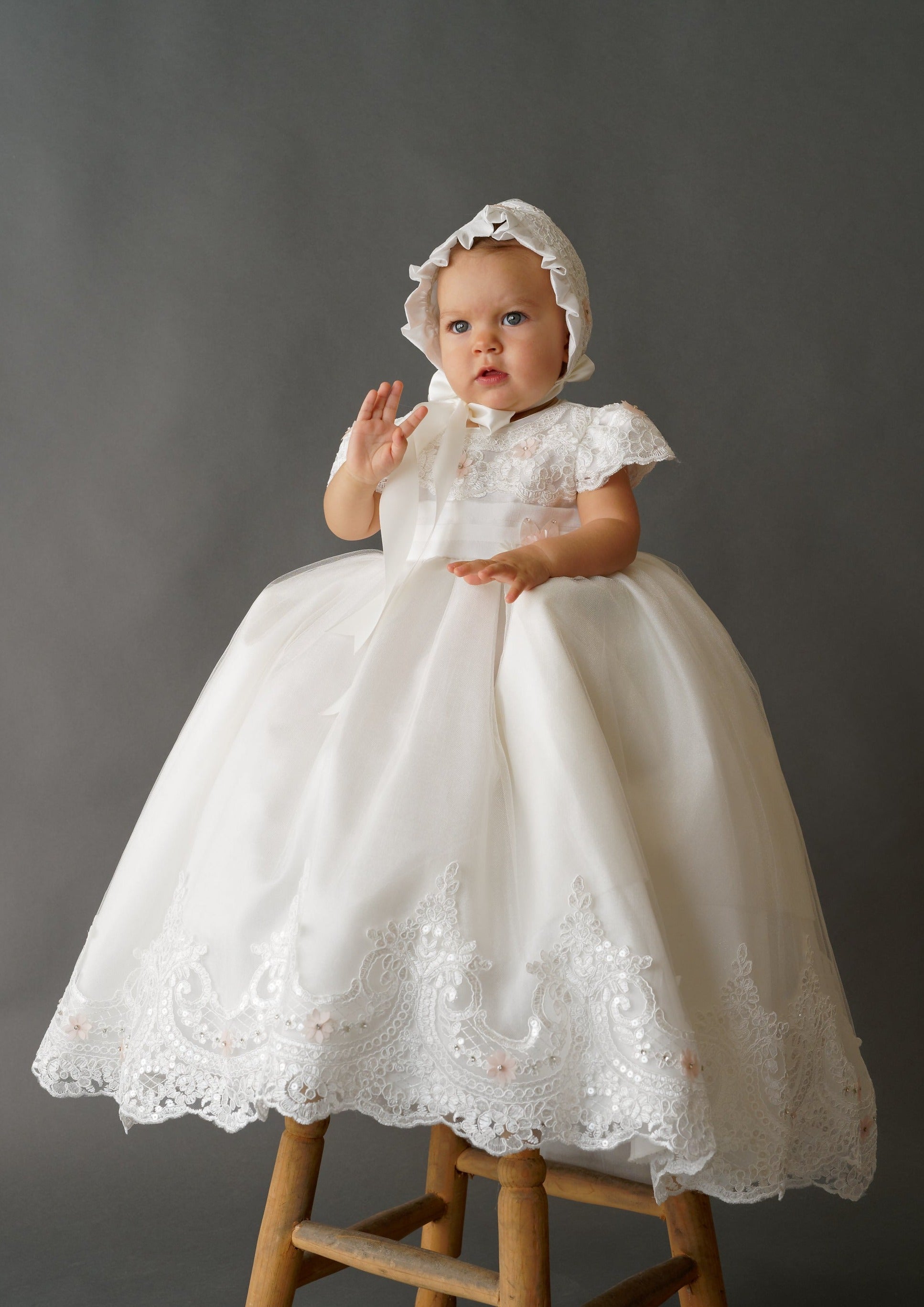 Ropon para niña falda circular cauda modelo G036 ropones burbvus