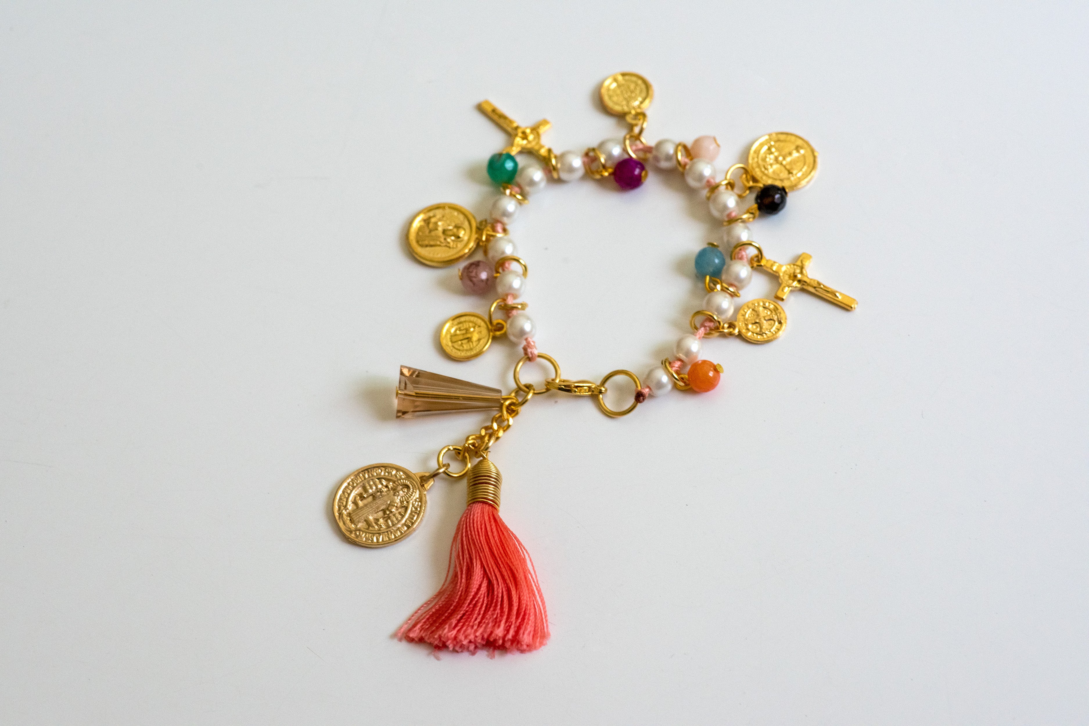 Pulsera San Benito / Recuerdo Bautismo (Paquete con 10 o 50)