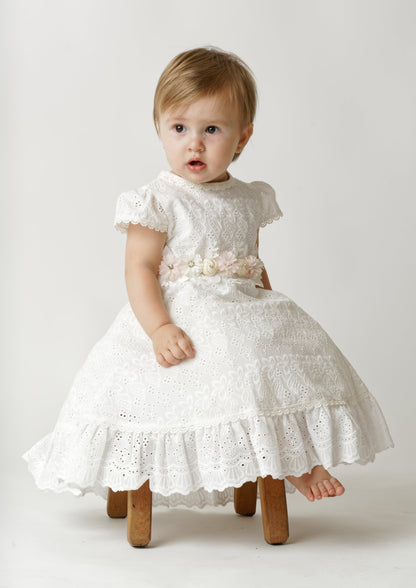 vestido para niña bautismo burbvus G037
