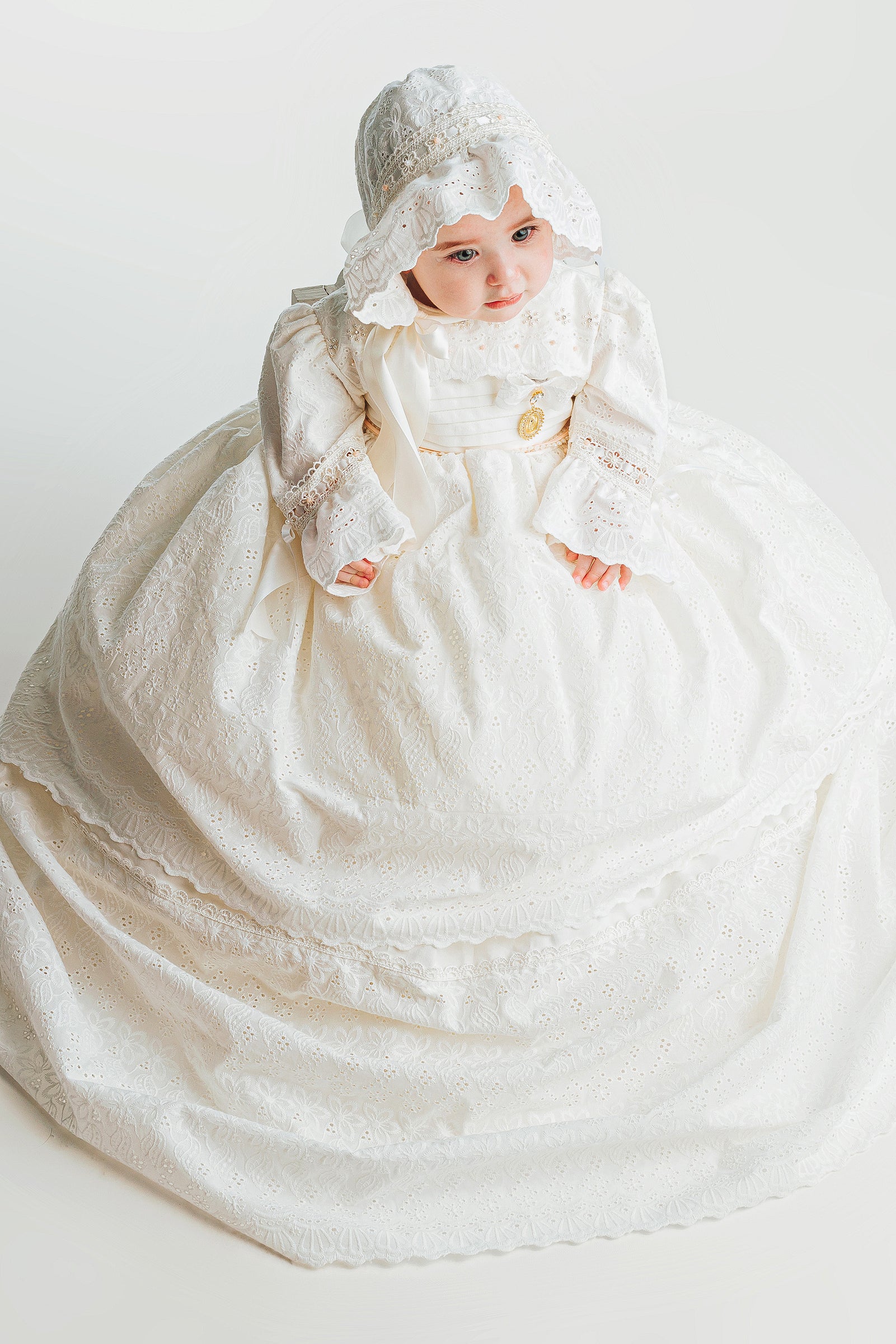 Pagliaccetto neonata da battesimo bianco - Nati con la tutina Shop Online