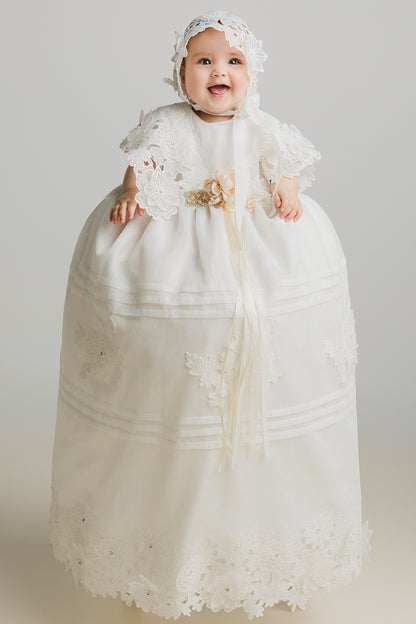 Vestido de bautizo para niña extra largo G051