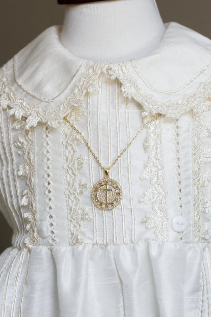 Medalla Con Crucifijo Chapa de Oro