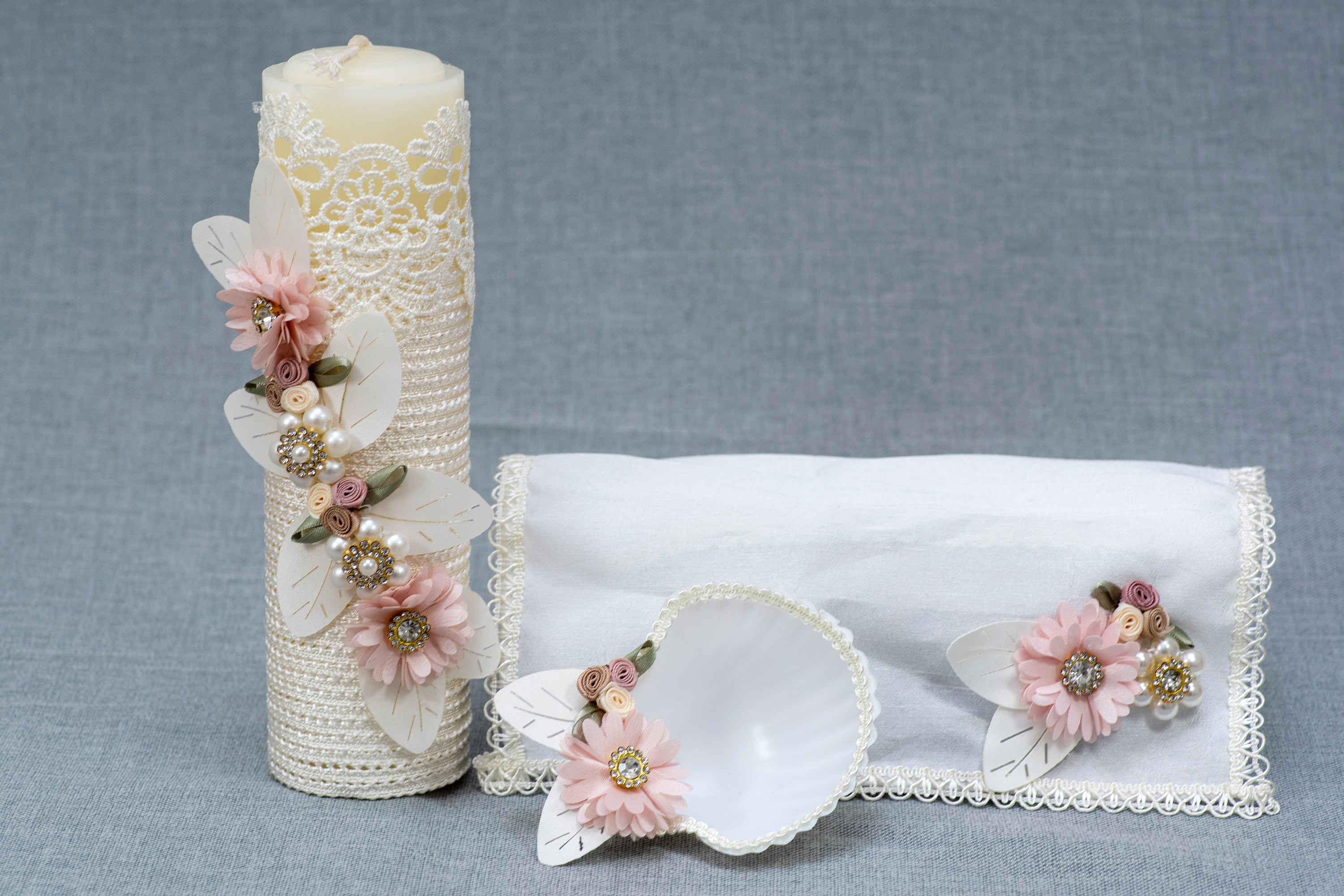 set de vela para bautismo vela conchita y fe de bautismo modelo 20 hecha a mano burbvus