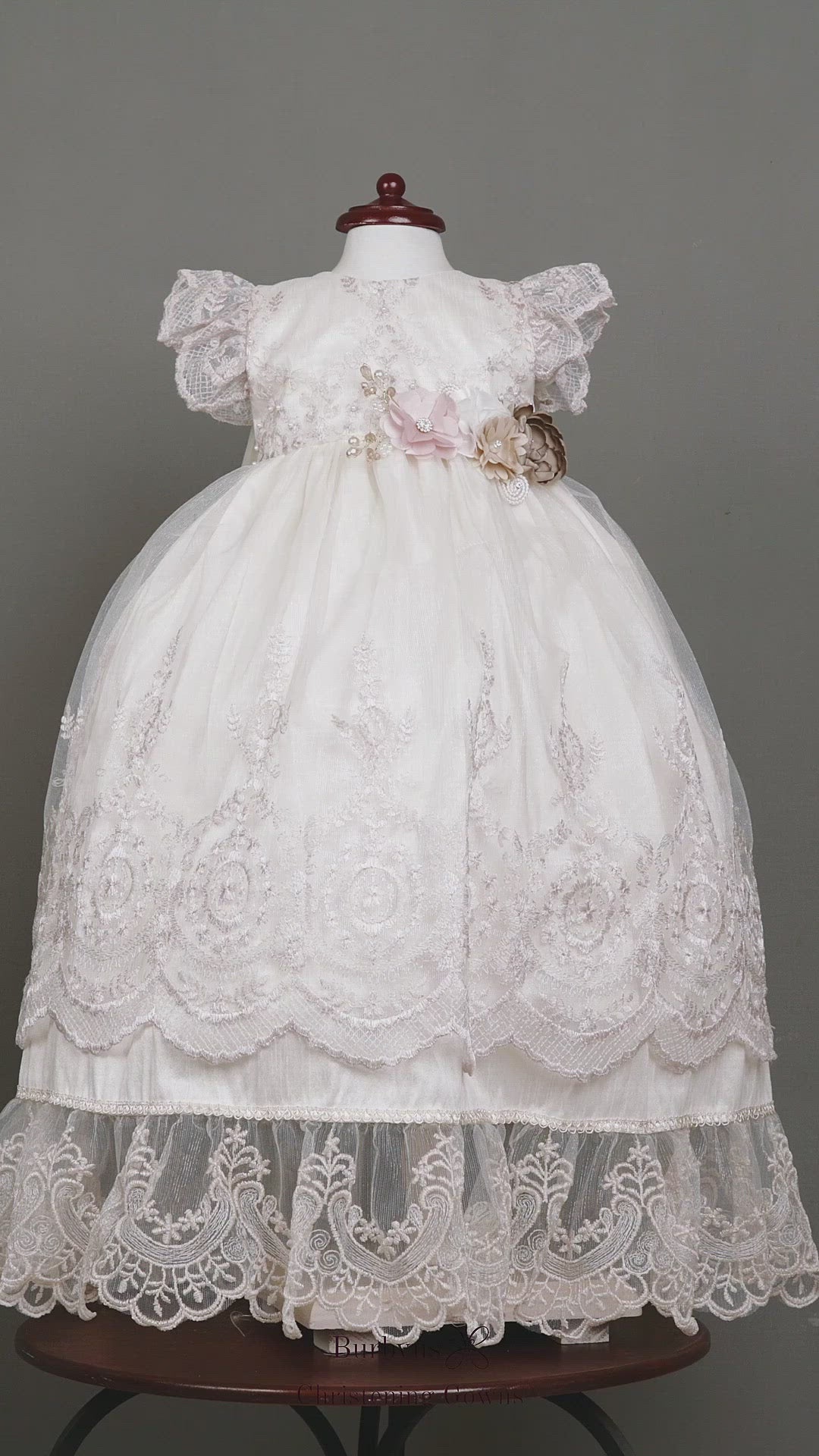 Ropon Para Niña Modelo G026 Bautismo