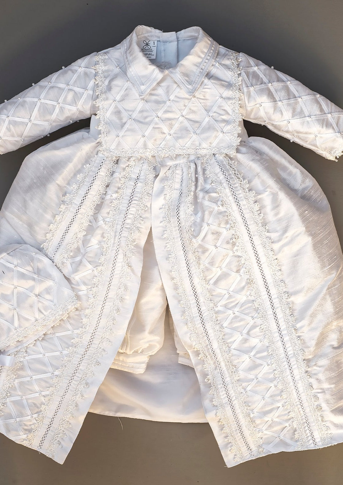  ropon para bautizo B001 blanco burbvus