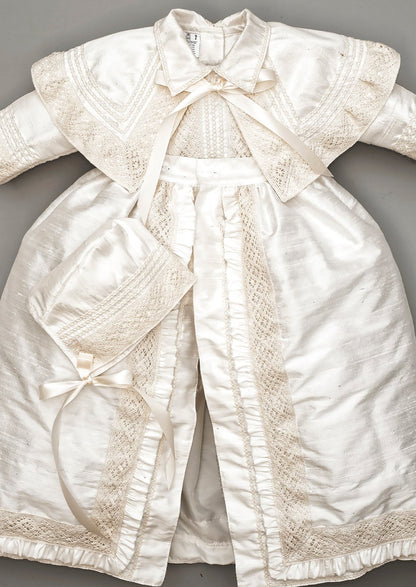 Traje para bautizo tipo español B004 color hueso