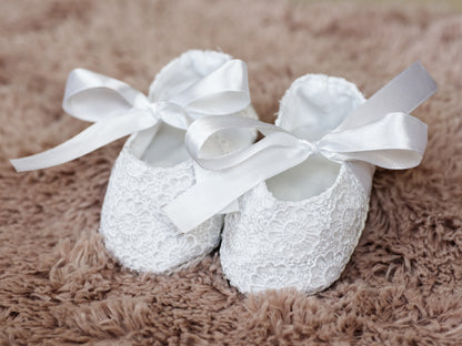 Zapatitos para bebe niña hechos a mano ballet