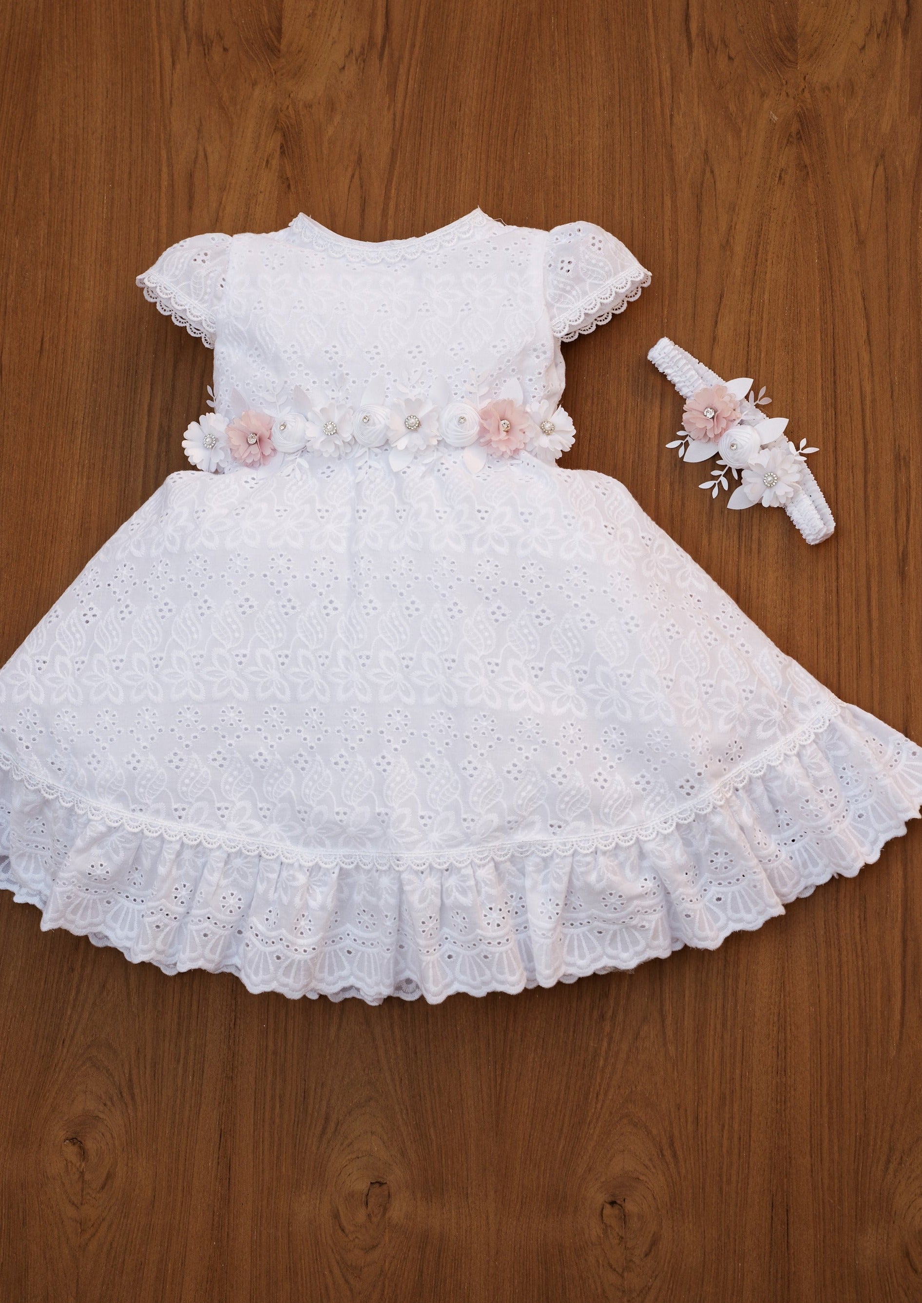 Vestidito para bautismo de niña G037 burbvus