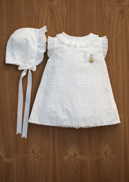 vestidito vintage para niña bautismo burbvus
