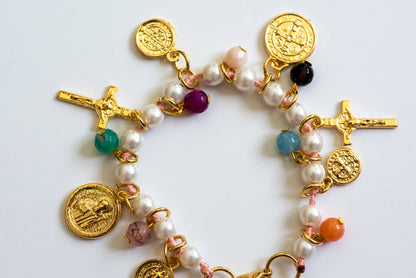 Pulsera San Benito / Recuerdo Bautismo (Paquete con 10 o 50)