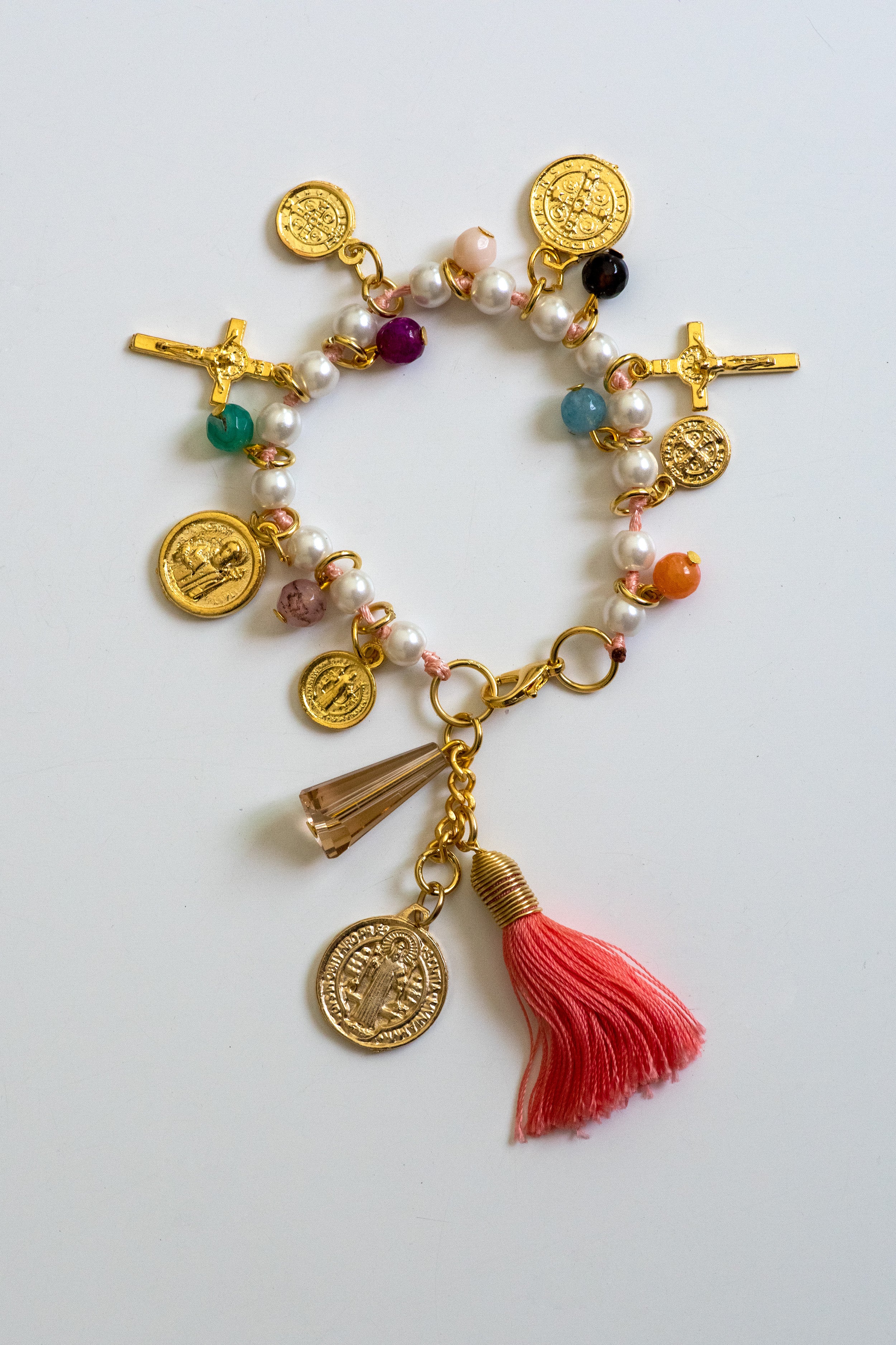 pulsera hecha a mano recuerdito bautismo