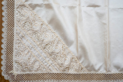 sabanita para bautizo Burbvus ajuar de bautismo color beige